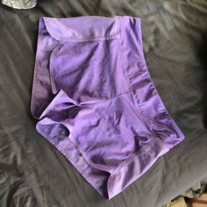 Lavender Reebok running shorts